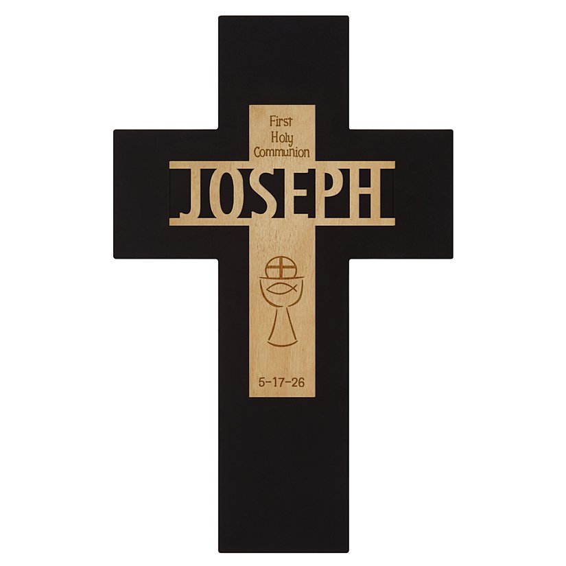 Holy Sacrament Personalized Wooden Cross 3 Holy Sacrament Personalized Wooden Cross