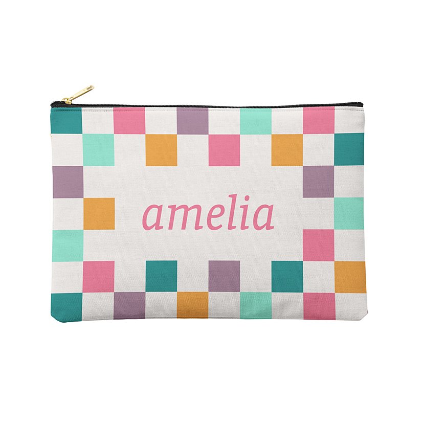 Checkered Sweets Zipper Pouch