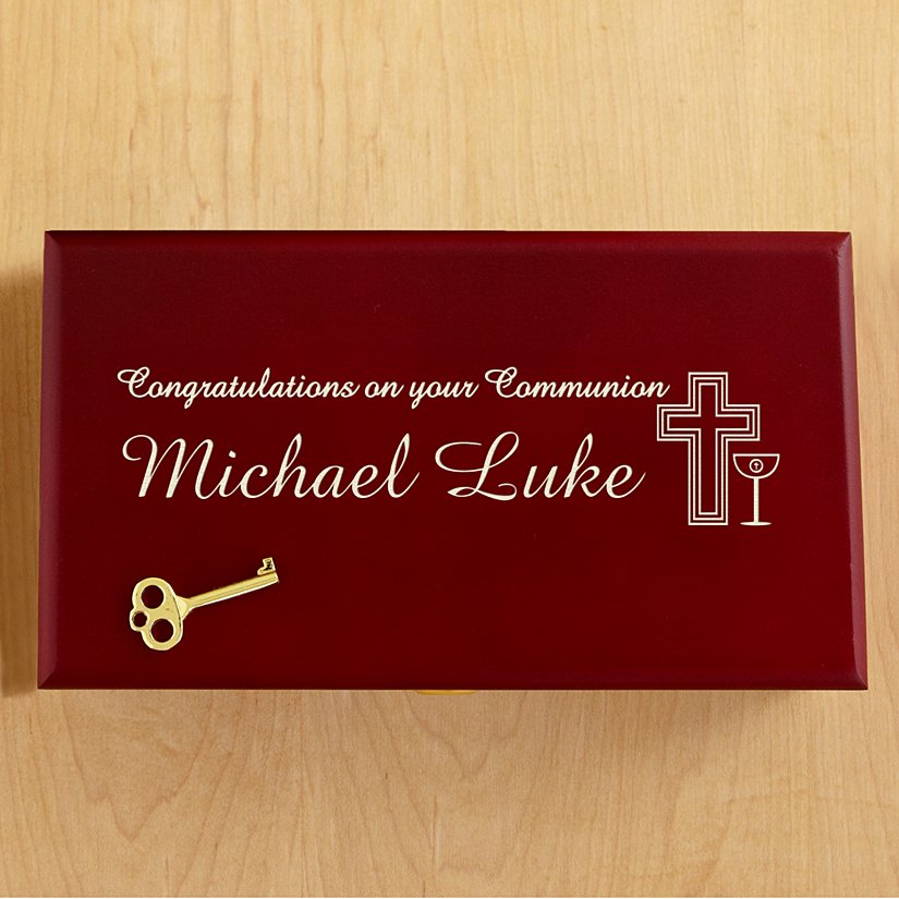 Heirloom Communion & Confirmation Personalized Memory Box with Lock