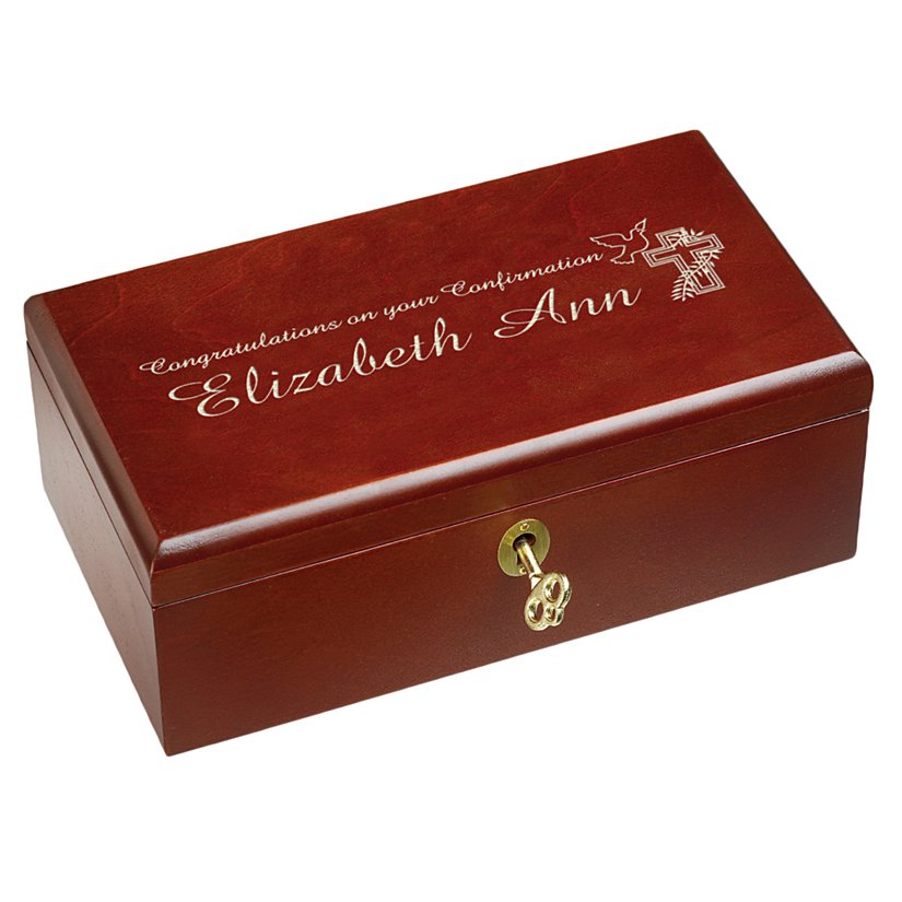 Heirloom Communion & Confirmation Personalized Memory Box with Lock