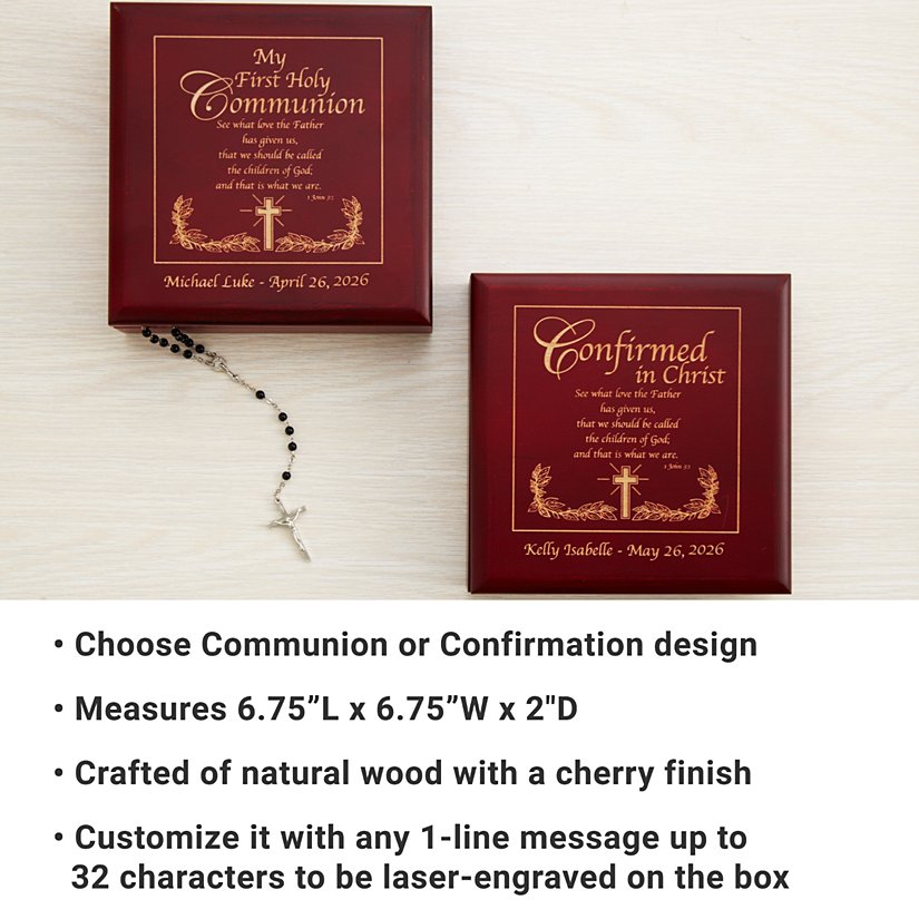 Holy Communion & Confirmation Personalized Keepsake Box