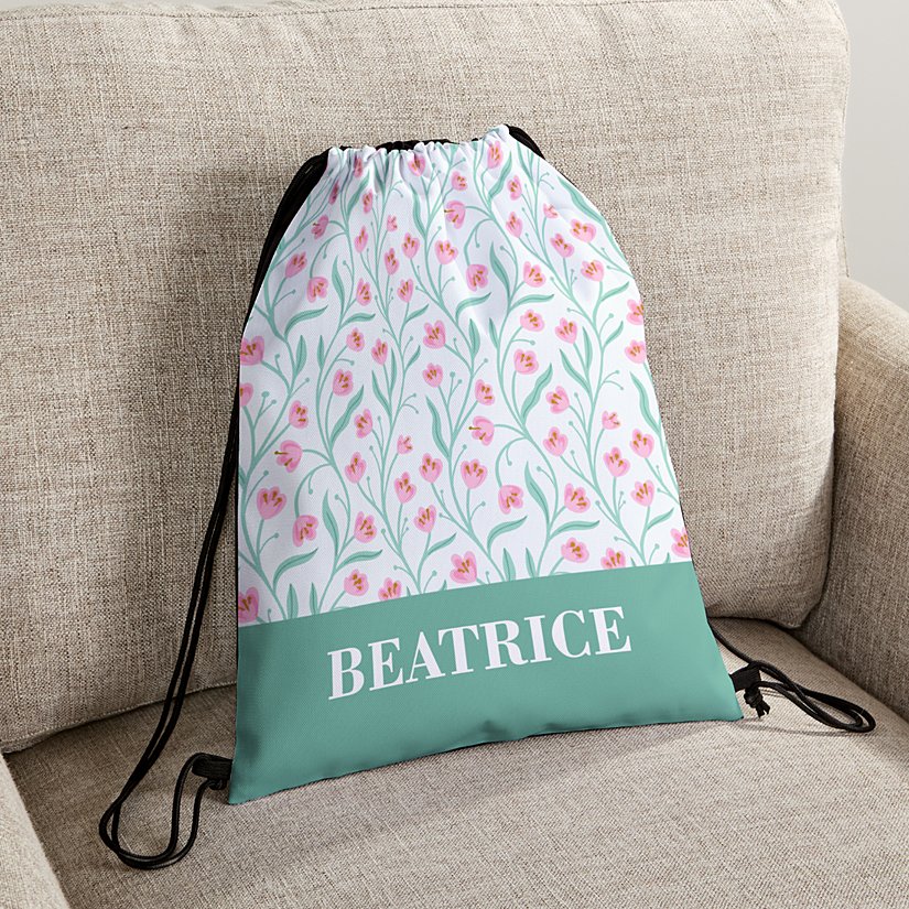 Blossom Breeze Drawstring Bag