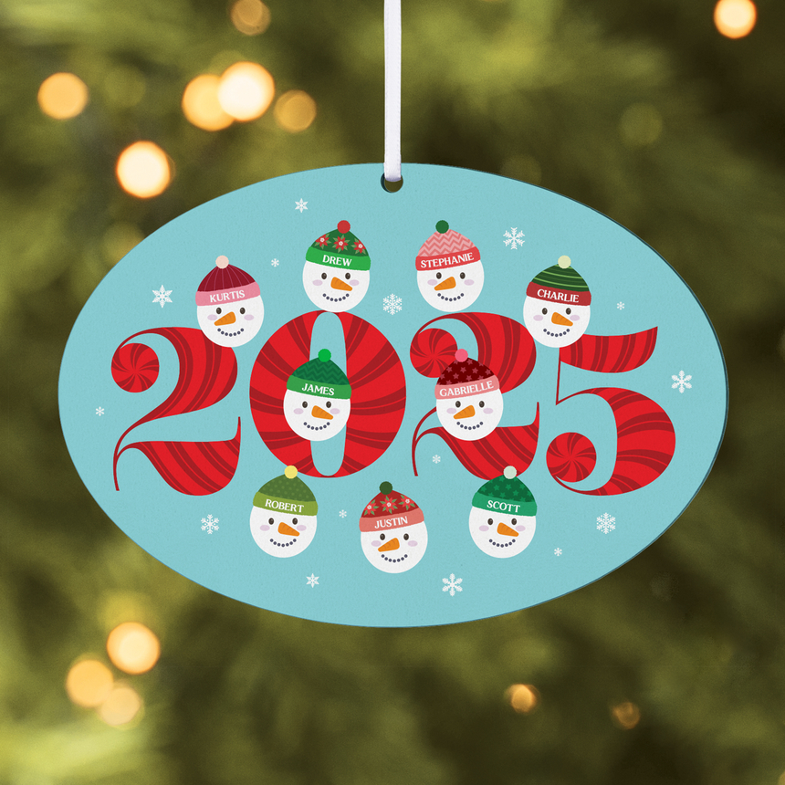 2025 Frosty Family Keepsake Oval Oranment