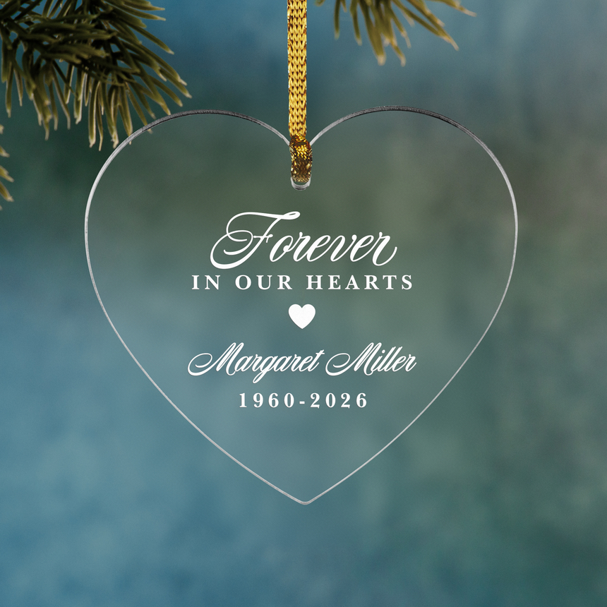Always Remembered Heart Memorial Ornament