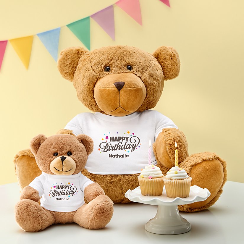 Birthday Celebration Plush Teddy Bear T-Shirt