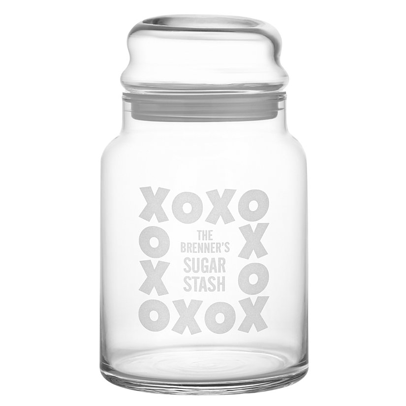 Hugs & Kisses Glass Treat Jar