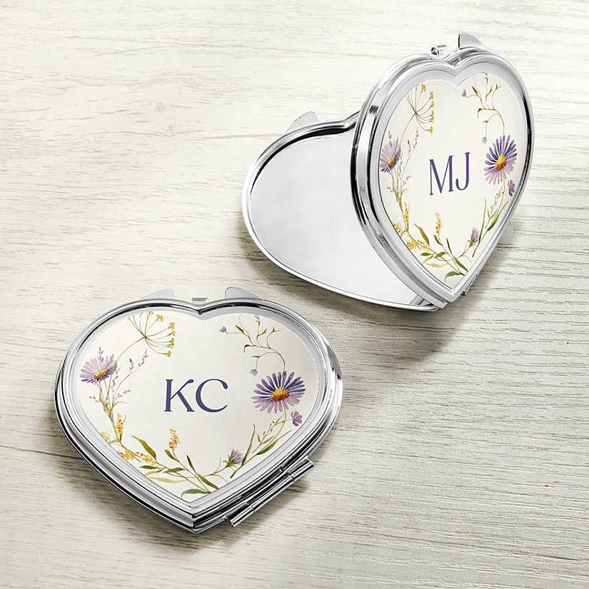 Botanical Heart Compact Mirror