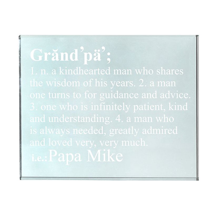 Distinctive Him Personalized Glass Block