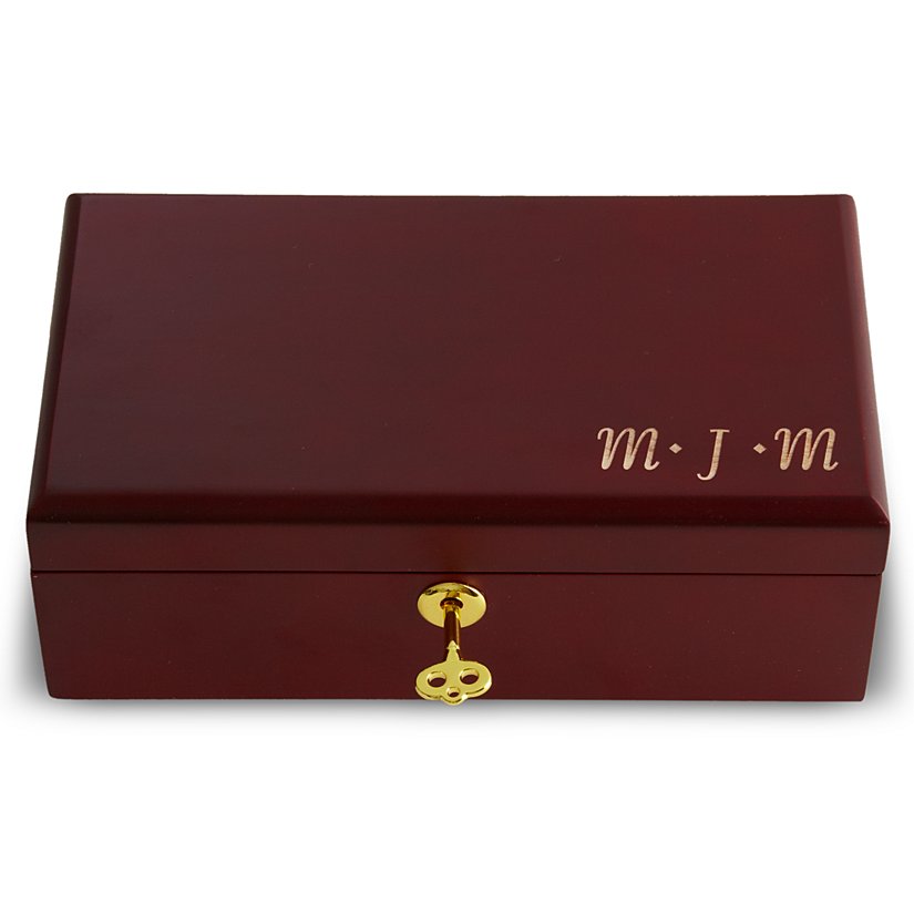 Engraved Cherrywood Personalized Valet Keepsake Box