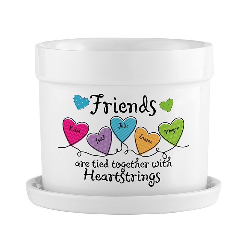 Sisters and Friends Heartstrings Personalized Blooming Pot