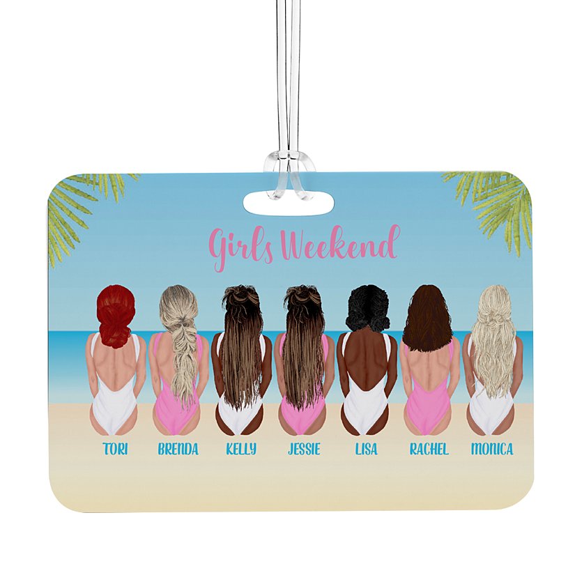 Summer Getaway Girls Personalized Luggage Tag
