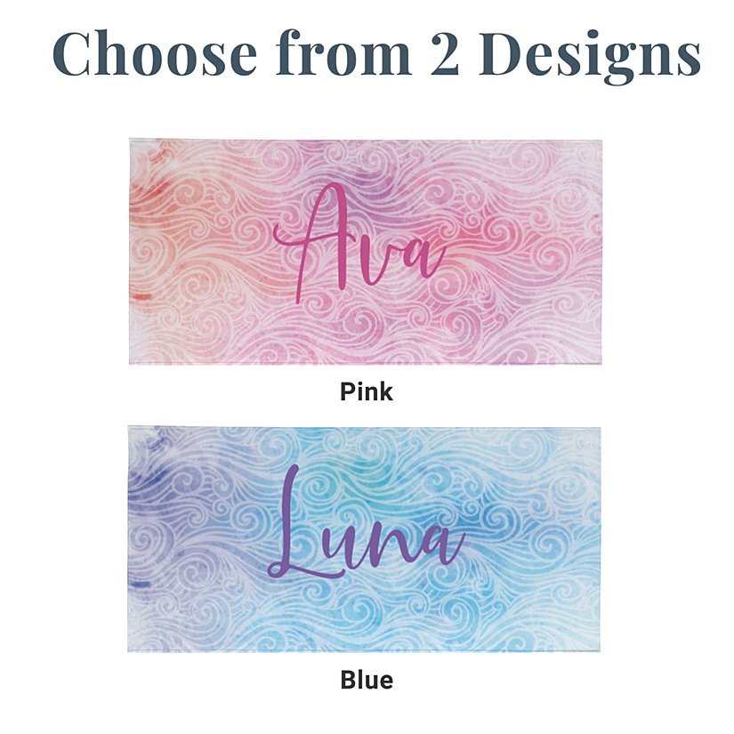 Artistic Waves Personalized Beach Towel