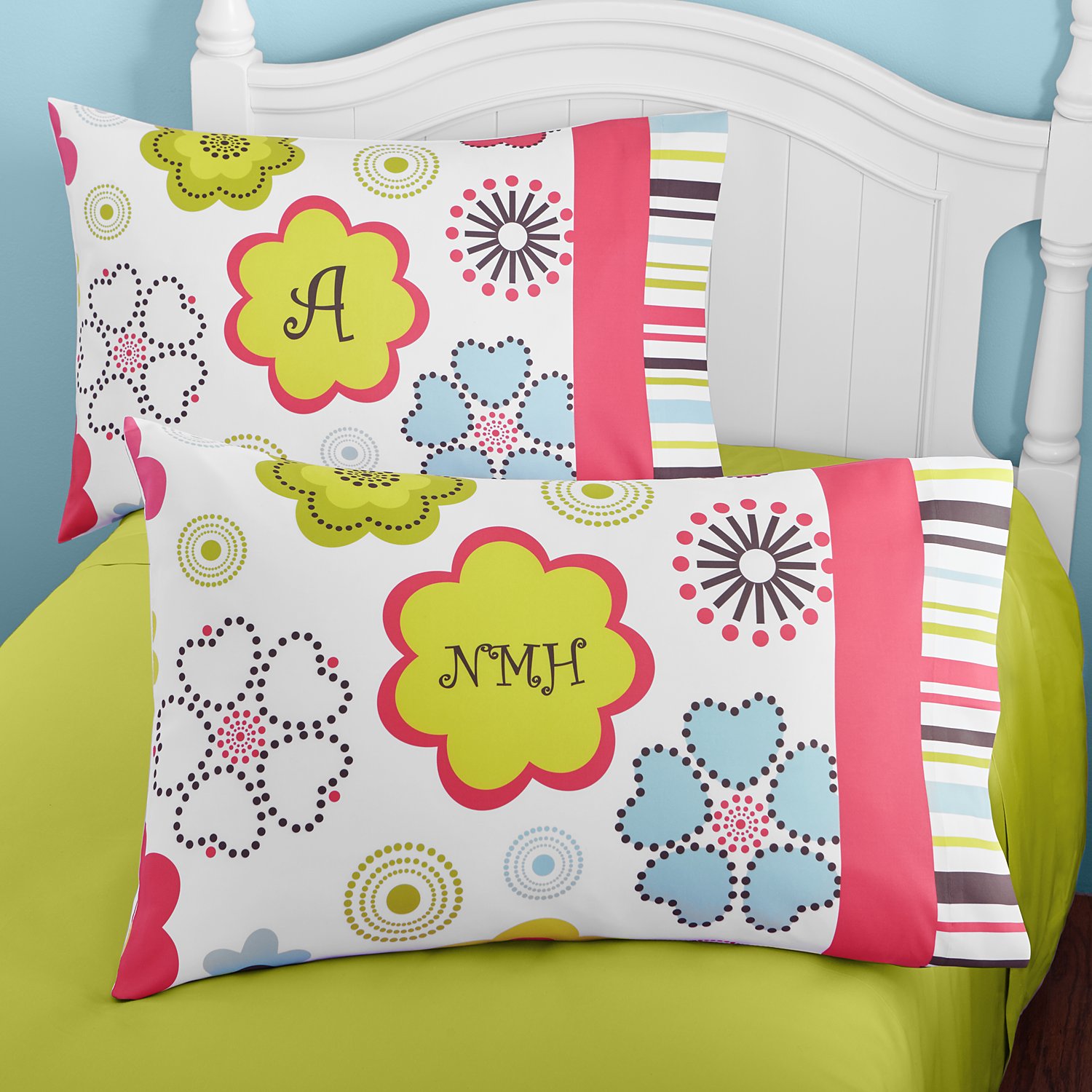 Whimsical Blossoms Personalized Pillowcase