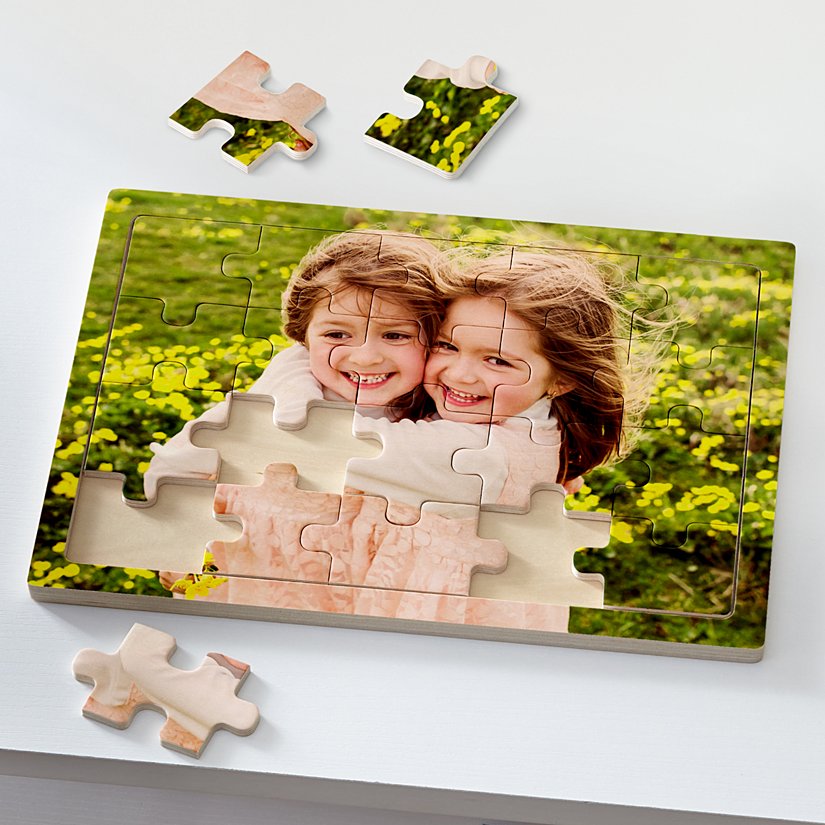 Captivating Personalized Photo Collage Wooden Puzzle