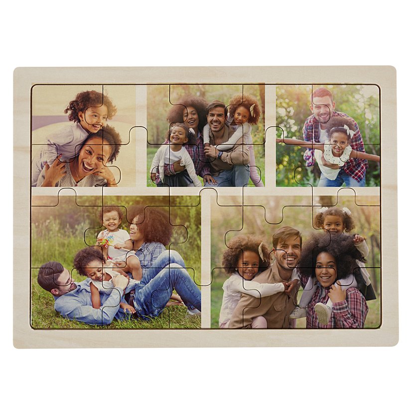 Captivating Personalized Photo Collage Wooden Puzzle