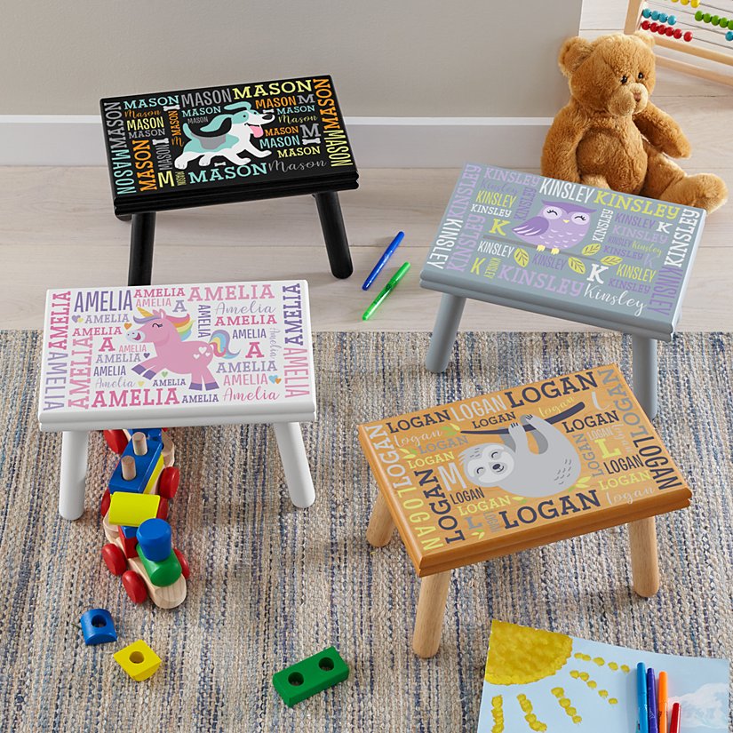 Adorable Animals Personalized Step Stool