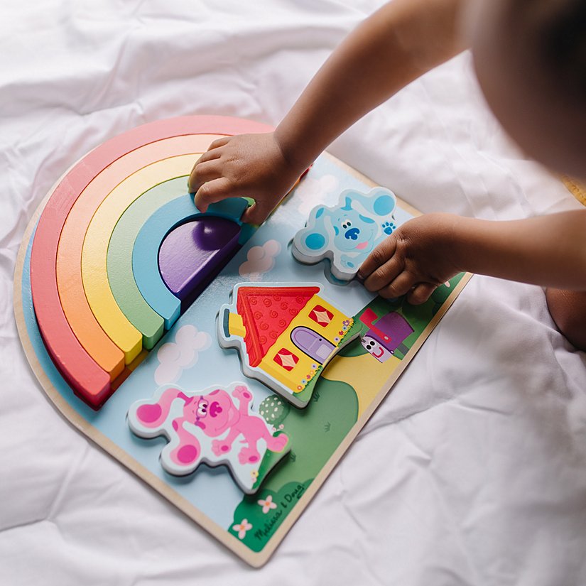 Melissa & Doug® Blue's Clues Wooden Rainbow Stacking Puzzle
