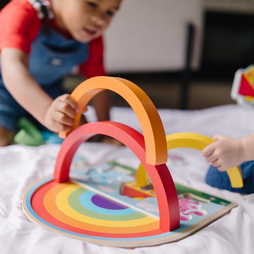 Melissa & Doug® Blue's Clues Wooden Rainbow Stacking Puzzle 5 Melissa & Doug® Blue's Clues Wooden Rainbow Stacking Puzzle
