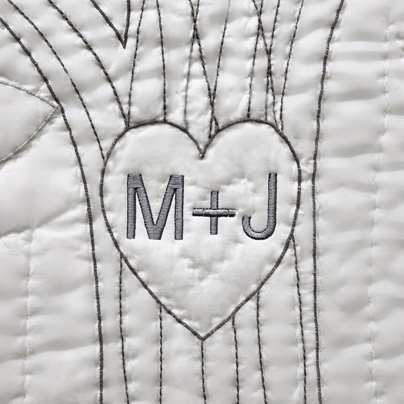 Lovebirds Personalized Quilted Throw