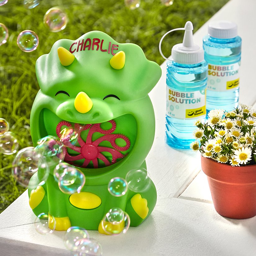 Delightful Dino Personalized Bubble Blower