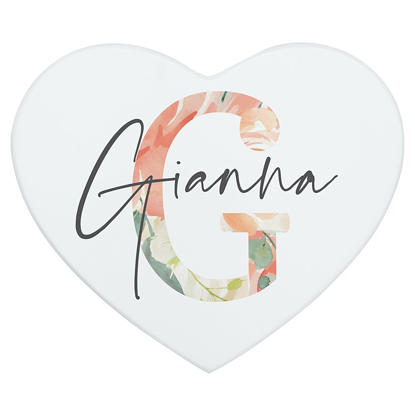 Elegant Initial Heart-Shaped Personalized Jewelry Box