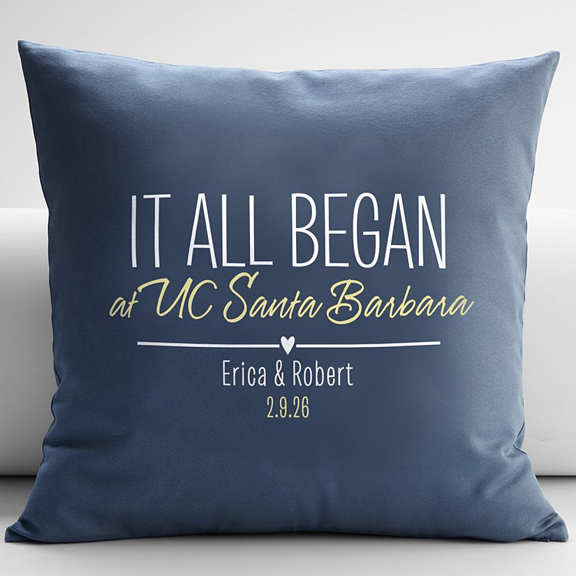 The Love Story Beginnings Personalized Throw Pillow