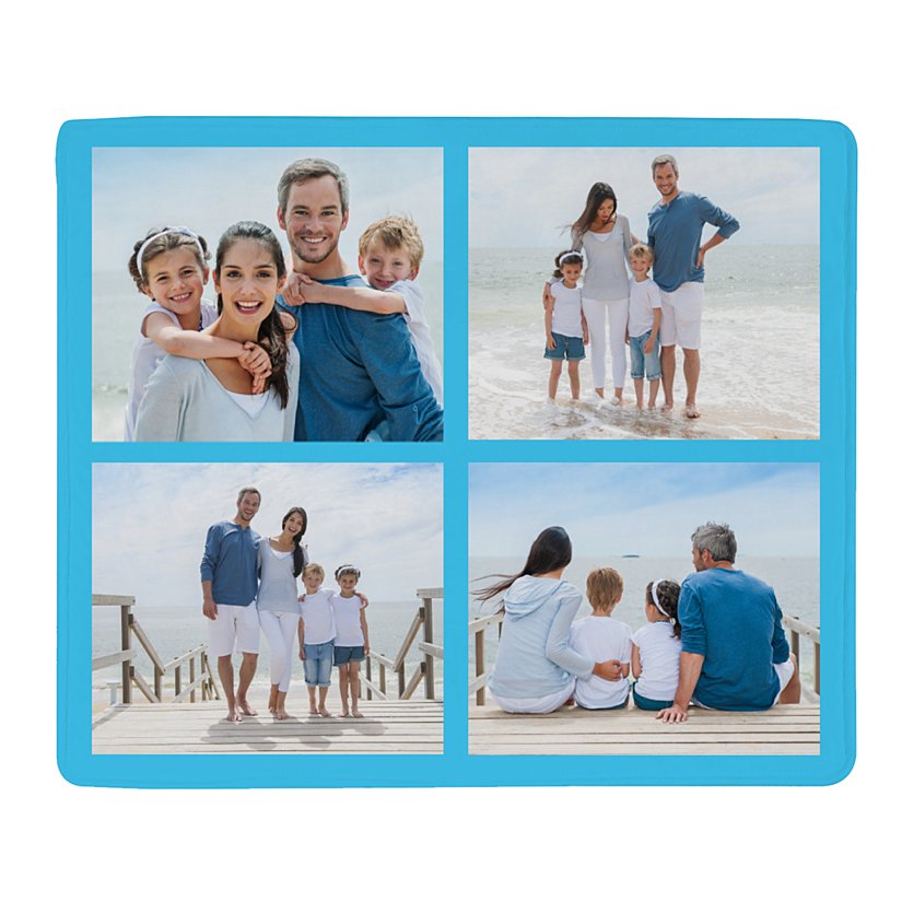 Picture-Perfect Memory Tile Personalized Plush Blanket