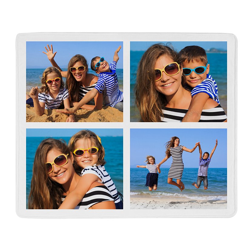 Picture-Perfect Memory Tile Personalized Plush Blanket