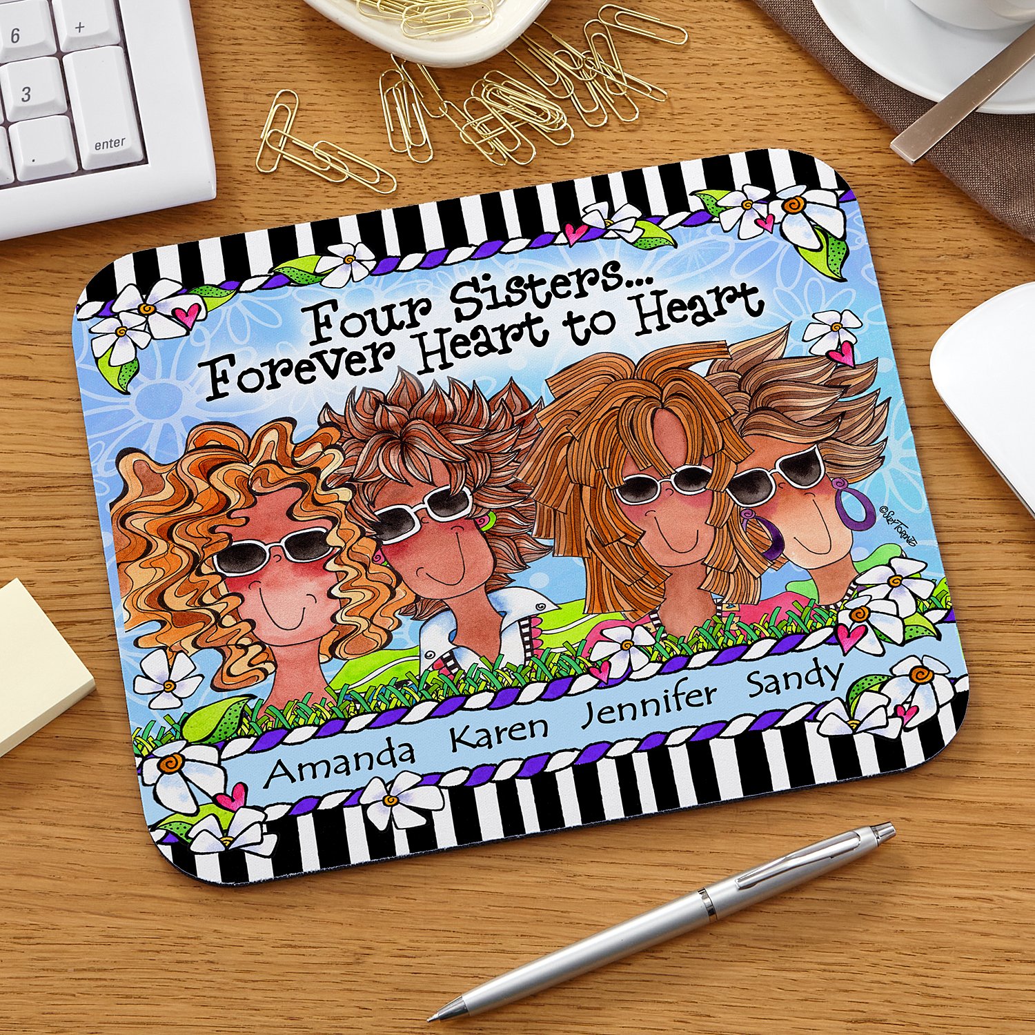 Sibling Love Personalized Mouse Pad by Suzy Toronto
