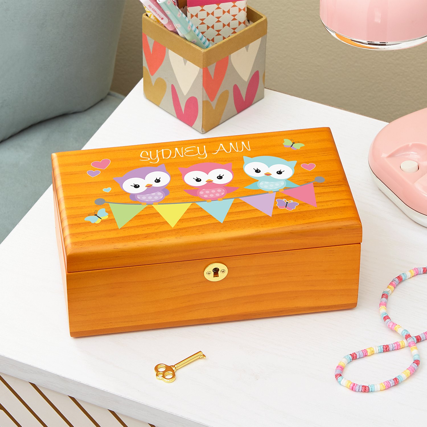 Adorable Owls Personalized Keepsake Box