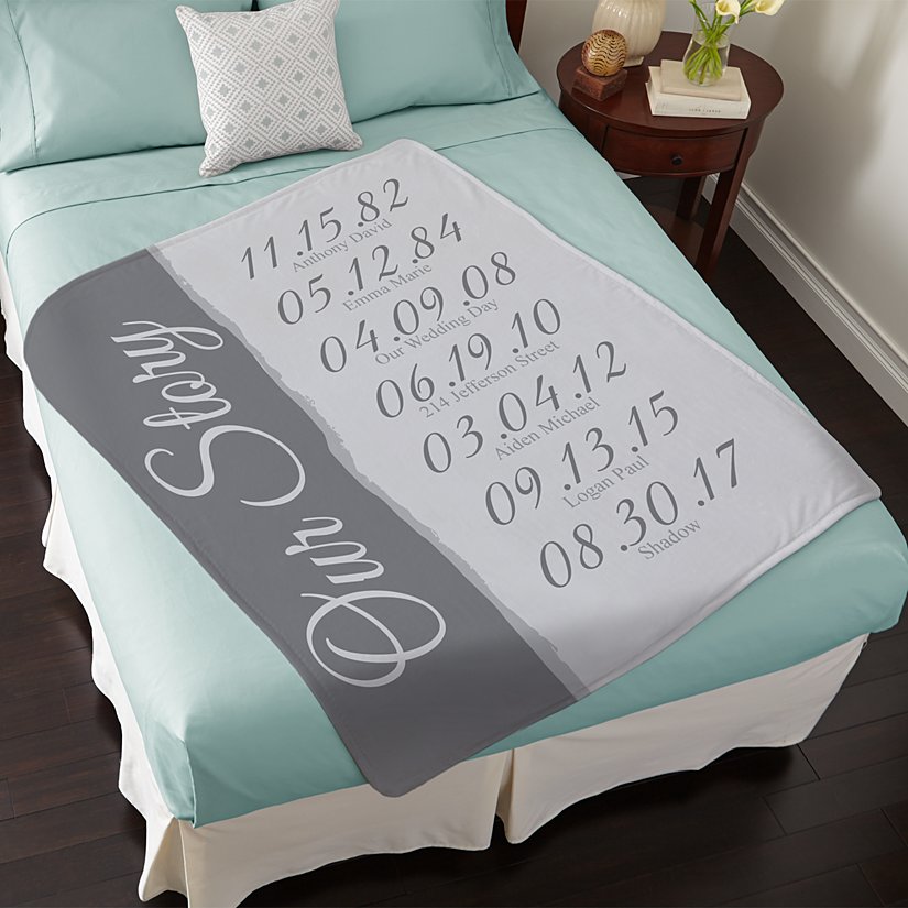 Our Family Journey Personalized Plush Blanket