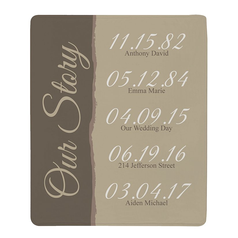 Our Family Journey Personalized Plush Blanket