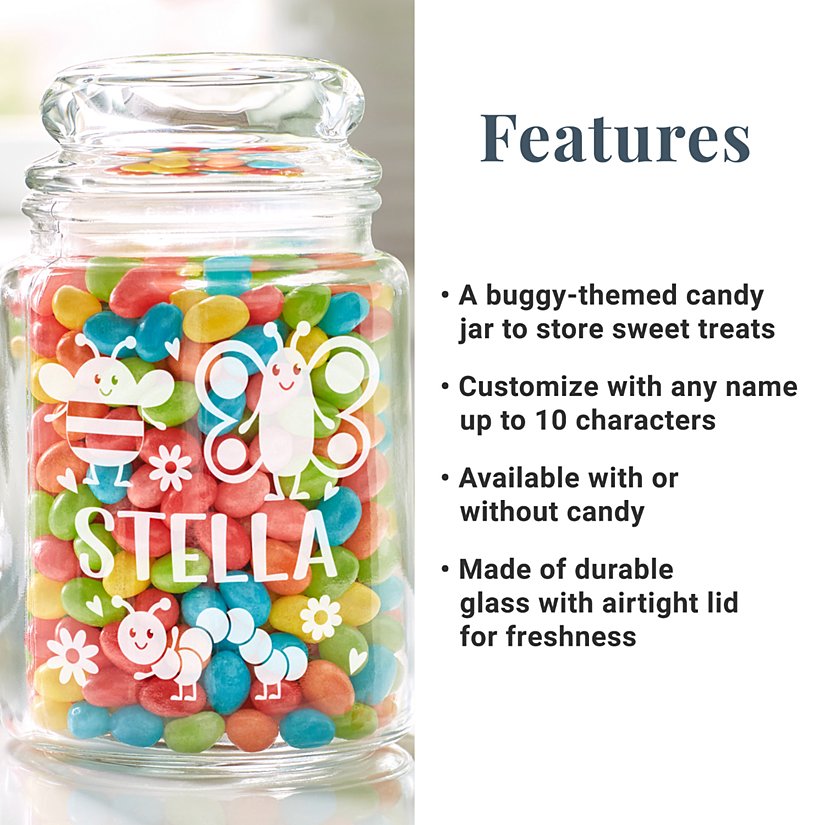 Adorable Insect Personalized Glass Treat Jar