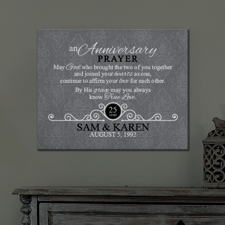 TwinkleBright® LED Anniversary Blessing Personalized Canvas