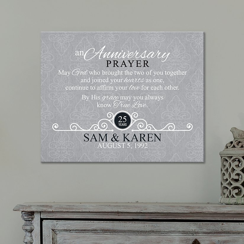TwinkleBright® LED Anniversary Blessing Personalized Canvas