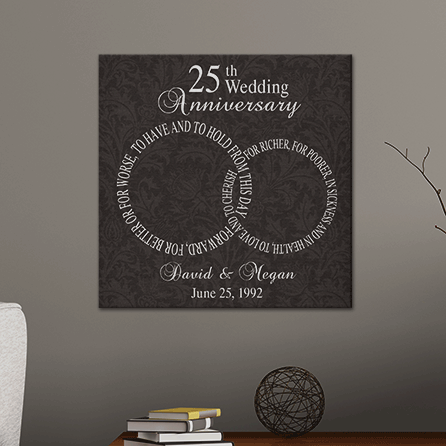 TwinkleBright® LED Love Circles Personalized Anniversary Canvas