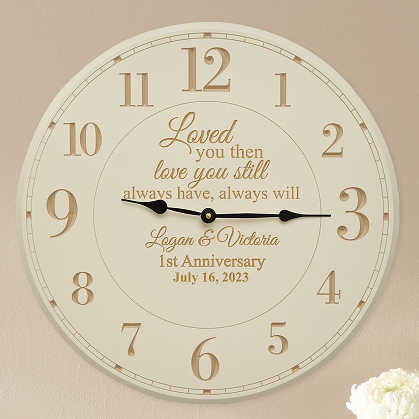 Cherish The Time Personalized Anniversary Wall Clock