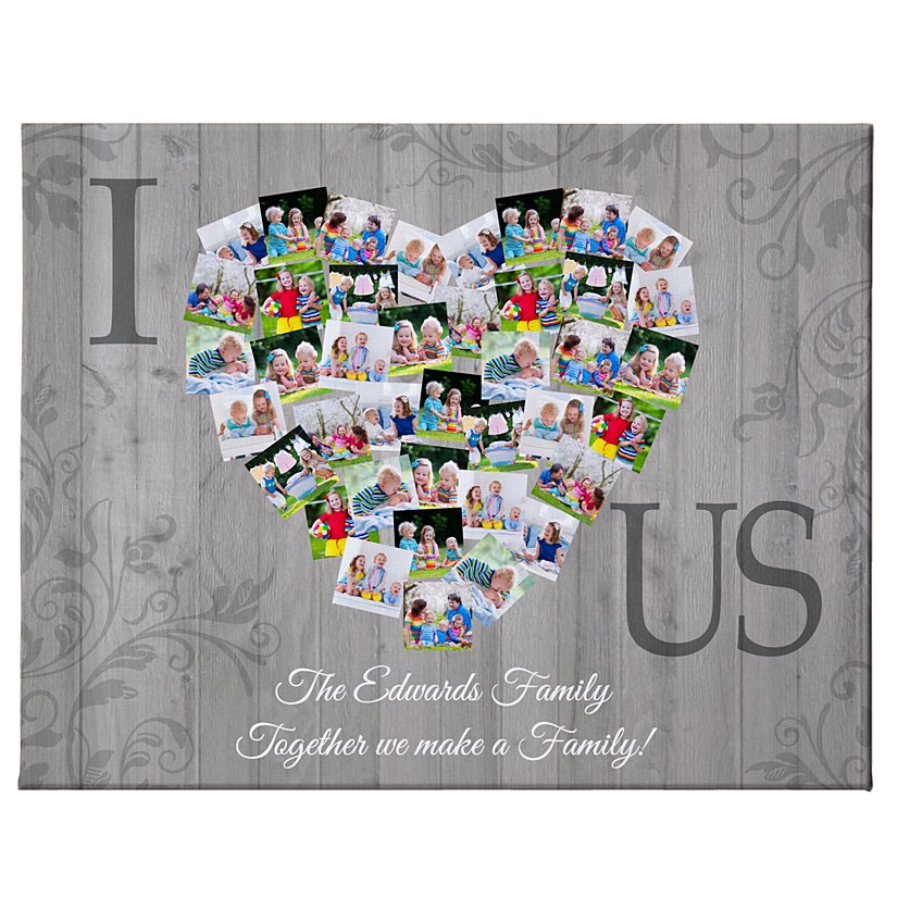 Our Treasured Moments Personalized Collage Canvas