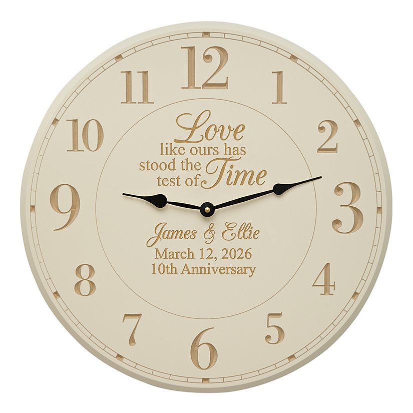 Timeless Love Anniversary Personalized Wall Clock