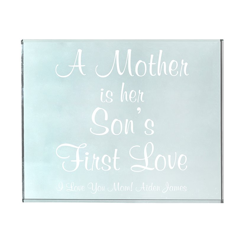Cherished Memories Glass Block for Personalized Mom