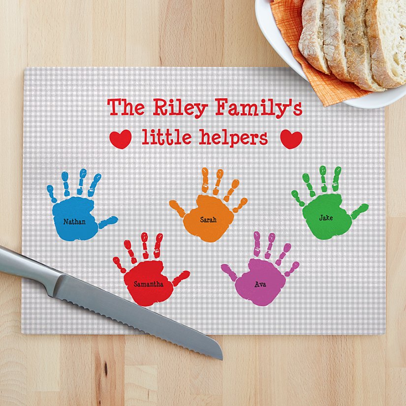 Little Helpers Personalized Glass Chopping Board