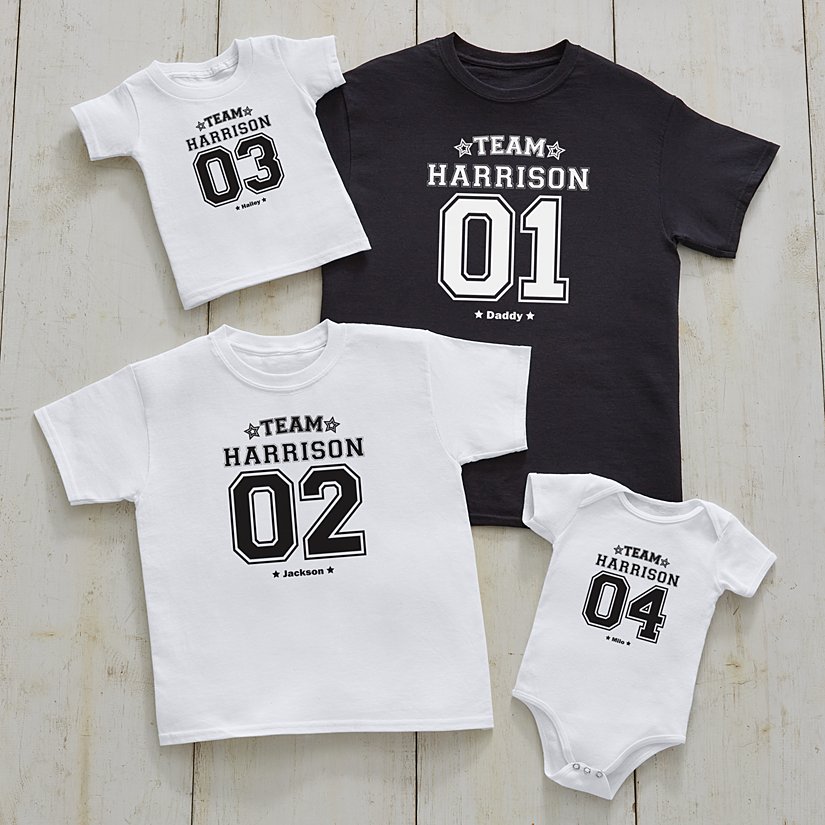 All Star Family Personalized Matching Apparel