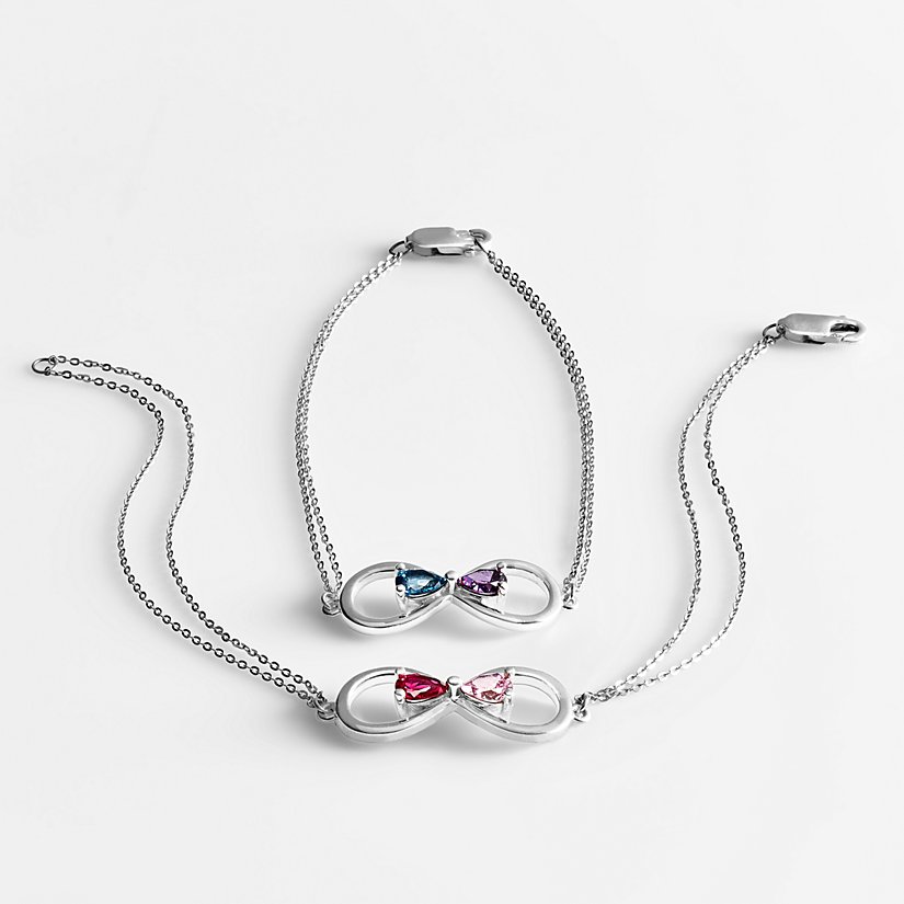 Eternal Birthstone Infinity Personalized Bracelet