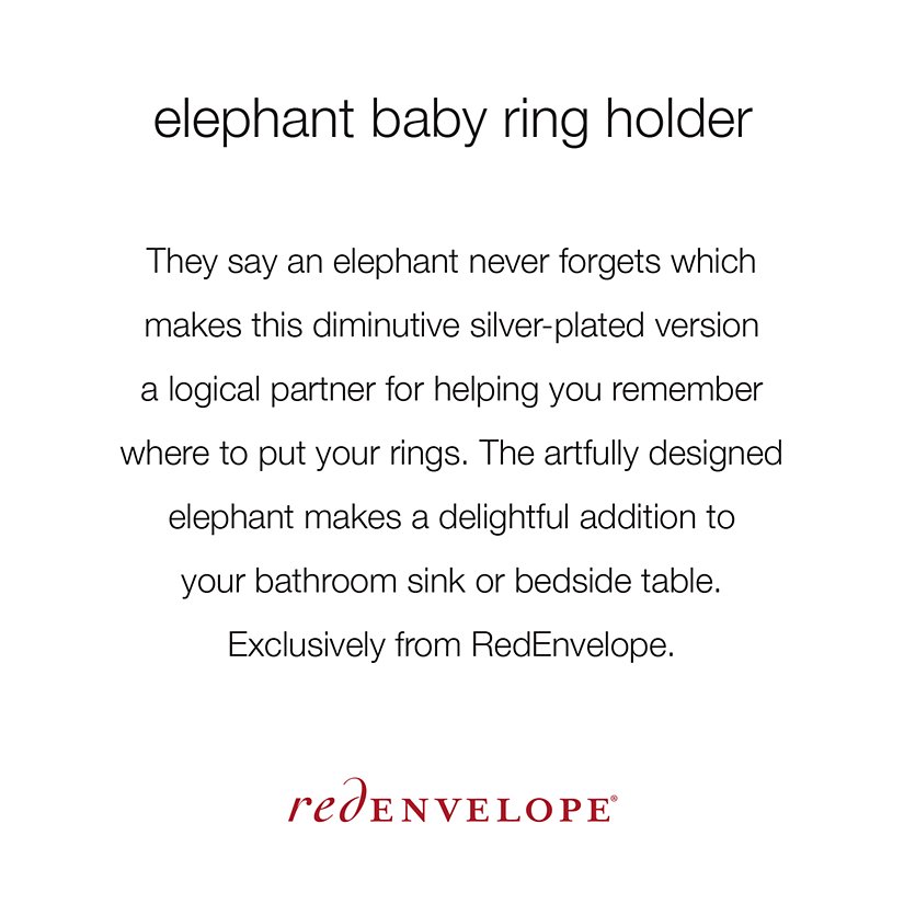 Baby Elephant Personalized Ring Keeper