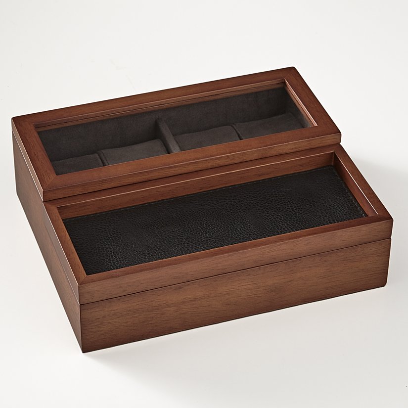 Monogrammed Watch Box + Valet