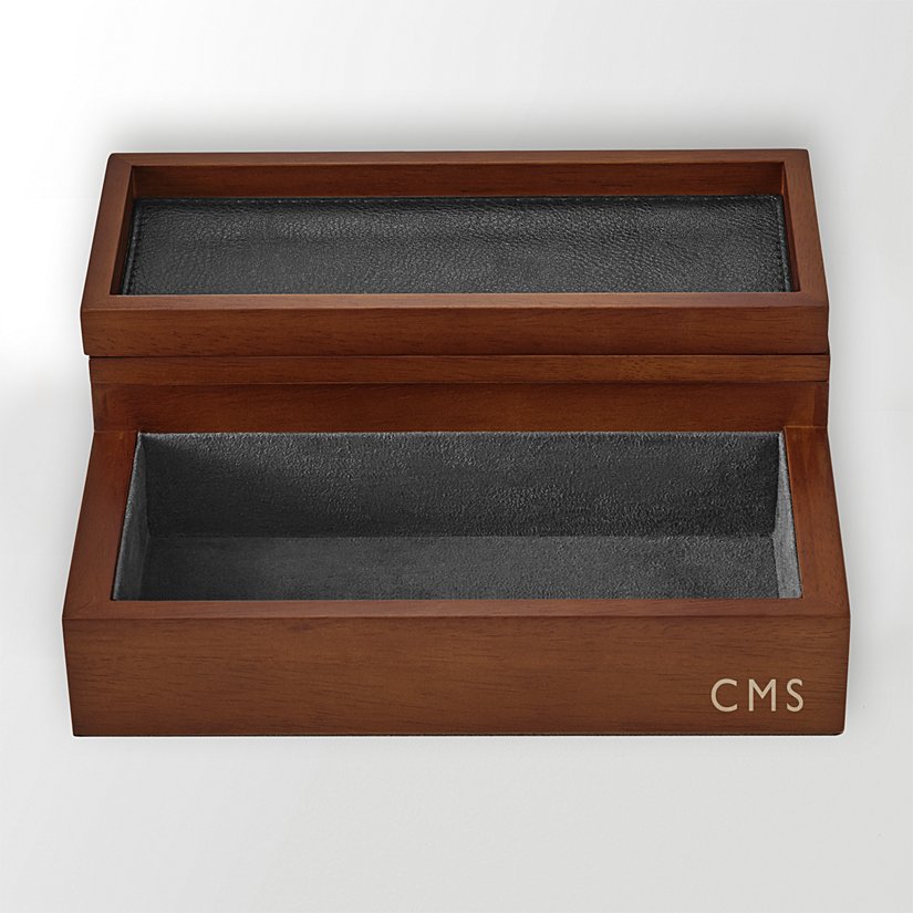 Monogrammed Watch Box + Valet