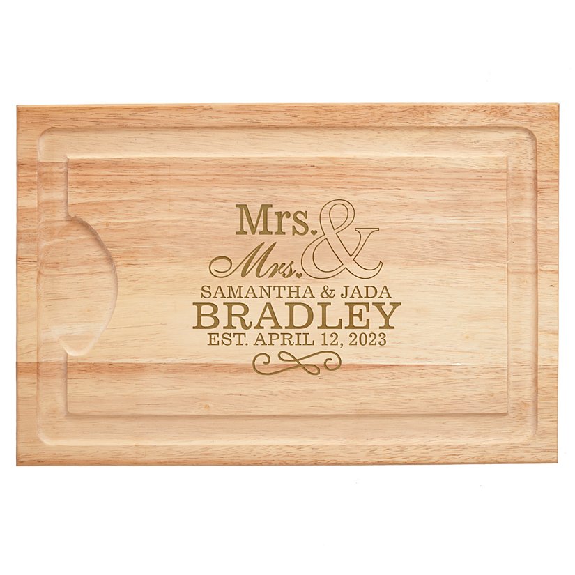 Delighted Duo Maple Wood Personalized Cutting Board 3 Delighted Duo Maple Wood Personalized Cutting Board