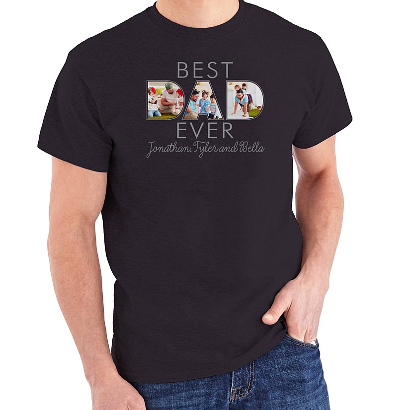 Top Dad Personalized Photo T-shirt
