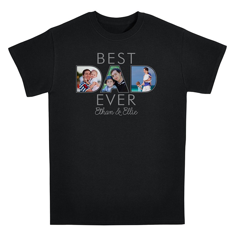Top Dad Personalized Photo T-shirt
