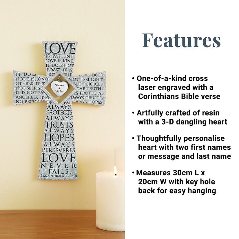 Love is Patient Personalized Heart Cross